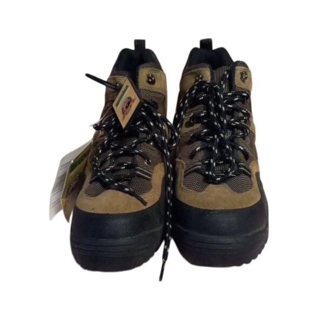 Brahma Size 9 Cedar Mens Hiking Work Boots Rugged Leather Steel Toe Lace Up NEW